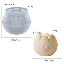 Resin Silicone Mold Flower Shaped Heart Sphere Candle Holder Storage Box Resin Liquid Silicone Mold - Spherical Candlestick Mold - View 2