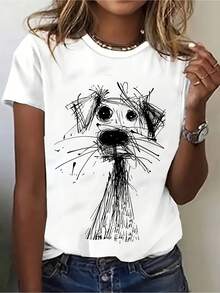2026Camiseta ligera para mujer transpirable con cuello de tripulación - Suave camiseta básica casual para todos los días - Lavar en máquina todos los días esencial para mujeres - Regalo perfecto para cumpleaños, vacaciones y ropa casual, camisetas para da - Blanco - Ver 10