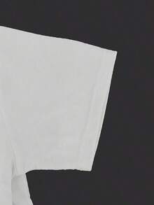 T-Shirt With 18 Letters "My Is" Print, Short Sleeve, Round Neck, Casual Summer Top, Women's Clothing, Women's T-Shirts - 白色 - 查看 5