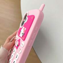 SANRIO 创意大号手机硅胶3D猫咪丑鱼手机壳，兼容 16 Pro Max、17/15、13 Pro、14 Pro、16，柔软全包防摔保护套，女士适用 - 彩色 - 查看 3
