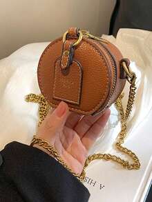 Fashion Girl Mini Round Wallet, Equipped With A Keychain And A Metal Chain Shoulder Strap, Suitable For Spring And Summer Seasons. The Wallet Is... - Multicolor - View 11