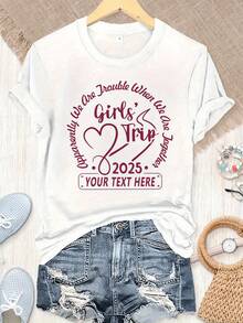 2026 Travel T-Shirt, Trip Of The Year, Personalized Travel T-Shirt, Cruise T-Shirt, Weekend Gift, Matching Travel Set T-Shirt - 白色 - 查看 7