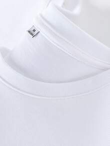 Camiseta de manga corta de talla grande para mujer , nueva ropa de verano popular para mujer de talla grande, corte holgado, 100% algodón puro, suave - fácil de usar, lavar y cuidar. - blanco - Ver 3
