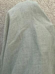 Vestido casual de mujer de unicolor con cinturón de longitud media - Verde - Ver 4