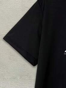 Camiseta de Hombre con Estampado 3D Novedoso - Cuello Redondo Casual, Poliéster, Lavable a Máquina - Camiseta Gráfica Única para Uso Diario y Vacaciones - Negro - Ver 4