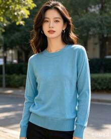 Women's Winter Fashion Sweater, Super Comfortable. - 藍色 - 查看 1