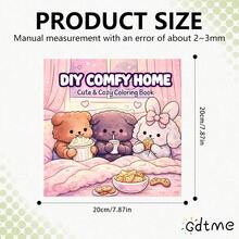 GDTME 1 本春季咖啡馆主题涂色书，24 页加厚珠光纸，尺寸 7.87*7.87 英寸，适合初学者绘画，缓解办公压力，促进亲子互动，是馈赠佳品，适合节日聚会和活动赠送朋友，有助于缓解压力。也是文具和学习用品、精彩音乐节和婚礼季的理想小礼物。办公用品，学习用品 - GY613 - 查看 2