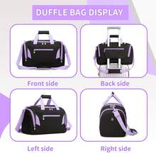 Small Travel Bag For Kids, Travel Bags For Girls And Boys With Shoe Compartment, Children's Travel Bag, School Travel Bags - 黑色和藍色 23005 - 查看 8