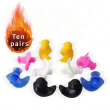 (200 pièces) 100 paires (2 pièces) 1 paire de bouchons d'oreilles de natation en silicone, conception imperméable réutilisable, gauche et droite, ajustement confortable au conduit auditif, empêche l'eau de pénétrer dans les oreilles, convient aux débutants apprenant la natation, freestyle pour hommes, brasse pour adultes, papillon pour femmes, natation d'hiver pour personnes âgées, applicable aux piscines et aux océans, utilisation à la plage, matériau en silicone léger et portable, compact et durable, taille appropriée et réduction du bruit. Fête des mères/Vacances/Amant/Ami/Usage personnel, été, jeux de plein air, essentiel de vacances - Multicolore - Voir 18