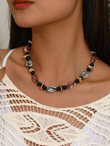 1 sợi dây chuyền nữ thời trang thanh lịch phong cách Bohemian mùa hè chủ đề đại dương, dây chuyền hạt nhựa ABS, đính sao biển vàng, cá nhỏ, cá ngựa nhỏ, vỏ ốc, tôm hùm đỏ, nàng tiên cá, họa tiết ốc mới, kiểu dây xích vỏ ốc đa sắc, kiểu dây thừng vỏ ốc sọc ngựa vằn, đính đá zirconia thủy tinh hình sao biển, đính ngọc trai giả hình vỏ ốc, dây xích mạ vàng đính hạt gốm cá nhỏ sao biển vỏ ốc, nhiều kiểu dáng để lựa chọn, dây chuyền đi biển nghỉ dưỡng tiệc tùng, màu sắc và kích thước vỏ ốc và nhựa ABS ngẫu nhiên không đồng nhất, xin quý khách thông cảm - Nhiều màu - Xem 2
