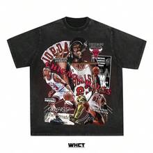 WHCT Retro Short Sleeve Sports Jersey, Vintage Edition, Bulls Big Three, Pippen, Rodman, American Youth Basketball - 白色 - 查看 2