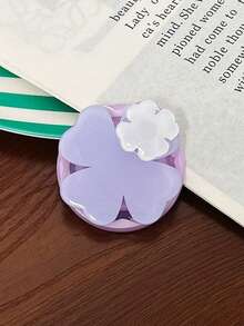 1pc Refreshing Green Leaf & Rotating Flower Magnetic Retractable Mobile Phone Desktop Stand, Suitable As Holiday Gift For Sisters, Girlfriends And Classmates (Used With Magnetic Ring For More Secure Attachment) - Green Leaves - View 5