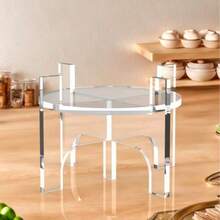 7.87" Acrylic Beverage Dispenser Stand, Holds Drink Jars And Pitchers, Floor-Standing Dispenser Base For Party, Home, Catering Events - Multicolor - View 8