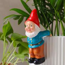 1pc Whimsical Fantasy Garden Fairy Statue Planter Hanger, Suitable For Garden, Patio Or Indoor Decor, Garden Decoration, Countryside Outdoor Gnome Garden Decor, Miniature Landscape Ornament, Perfect Holiday Gift - Elves - View 9