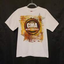 CMA 2009 Music Festival Nashville Double Sided Graphic White T Shirt Adult Mblusas para mujer playeras de mujer vestidos casuales para mujer y2k playeras deportivas para mujer verano camisetas ropa de mujer Fashion Perfect For Daily - Blanco - Ver 1