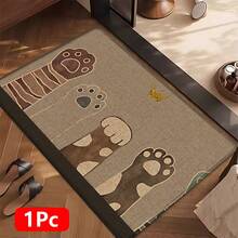 1pc Cat Paw Print Linen Kitchen Rug, Bathroom Mat, Doormat, 3D Printed Rectangle Carpet For Living Room, Bedroom, Hallway, Bathroom, Laundry Room - Polyester Rug For Indoor And Outdoor Home Decor - Multicolor - View 15