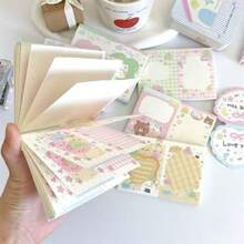 Cute Series Mini Bun A7 Retro Memo Pad, Non-Sticky Notepad Material, High-Quality Decorative Stationery For Students, Suitable For Back To School, Graduation Season, Holidays School Supplies - one-size - View 3