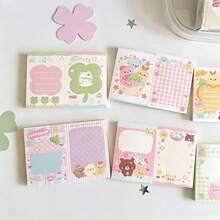 Cute Series Mini Bun A7 Retro Memo Pad, Non-Sticky Notepad Material, High-Quality Decorative Stationery For Students, Suitable For Back To School, Graduation Season, Holidays School Supplies - one-size - View 6