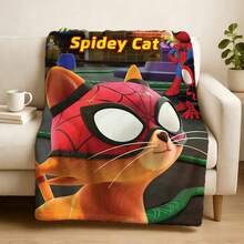 1pcs S Pidey And His Amazing Friends Fleece Blanket Versatile Multi-Purpose Soft Cozy Spider-Man Throw Blanket For Sofa Bed Living Room Couch Travel Camping Office Nap Car Decorative Warm Cartoon Plush Blanket Marvel Fans Gift - Nhiều màu - Xem 3