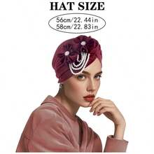 New Arrival, High-End, Elegant Solid Color Headband With Tangled Flower And Pearl Tassel Decor, Pearl Flower Design, Enhances Beauty And Liveliness, Suitable For Evening Gala, Birthday Party And Daily Wear - Multicolor - View 7