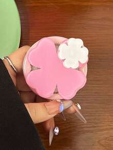 1pc Refreshing Green Leaf & Rotating Flower Magnetic Retractable Mobile Phone Desktop Stand, Suitable As Holiday Gift For Sisters, Girlfriends And Classmates (Used With Magnetic Ring For More Secure Attachment) - Green Leaves - View 9