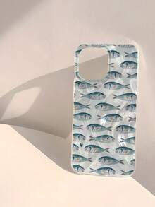 Ocean 1入 極簡魚紋防水防指紋防刮透明IMD軟質亮面光滑手機殼 適用於 iPhone 17/17 Air/17 Pro/17 Pro Max/16/16 Plus/16 Pro/16 Pro Max - 彩色 - 查看 3