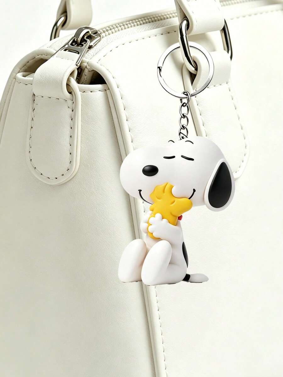 SNOOPY 卡通史努比钥匙扣挂件，汽车装饰，女孩小饰品，情侣主题礼物，爱人小礼物 - 不規則 - 查看 1