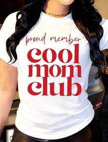 Women's T-Shirt, Solid Red Color, With Background Pattern, Round Neck, Short Sleeve, Suitable For Daily Outdoor Wear, Perfect For All Seasons. - White - View 6