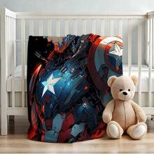 1pc Retro Cartoon Style Throw Blanket,Spider-Man Print Blanket,Cartoon Character Printed Blanket,All-Season Universal Nap Blanket,Character Home Decor Blanket,Modern Fashion Gift Suitable For Home Bedroom Bed Sofa Office Lunch Break Cover Picnic Blanket - Nhiều màu - Xem 4