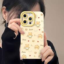Patrón de ángel oso dormilón beigefunda de teléfono Fundas compatibles con ,Apple,VIVO,OPPO,,, y Honor.Fabricadas en silicona TPU,ofrecen protección contra golpes y caídas. - Blanco - Ver 6
