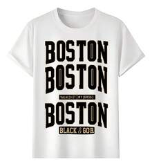 Boston T-Shirts Graphic Design Vintage Style - White - View 1