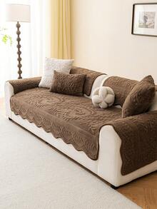 1 chiếc đệm sofa nhung jacquard mềm mại, chống trượt, thân thiện với thú cưng, phiên bản mùa đông, dày dặn, ấm áp, phù hợp cho sofa 1-4 chỗ ngồi, có thể giặt máy. - Nhiều màu - Xem 11