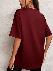 Camiseta holgada de verano para mujer, deportiva, de manga corta con cuello redondo, para correr y hacer ejercicio, de secado rápido para yoga y entrenamiento al aire libre - fácil de lavar y mantener para uso diario - Negro - Ver 10