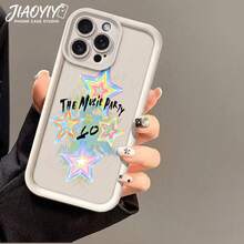 Funda para teléfono: Funda para teléfono con estampado de estilo estético de fiesta musical Starburst para iPhone 17 Air 16 15 14 13 12 11 Pro Max Plus, a prueba de golpes, antihuellas, antideslizante, imitación de funda líquida, You Are Beautiful. - Blanco - Ver 2