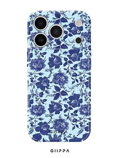 GIIPPA Ốp lưng điện thoại 17 Pro Max màu xanh nhạt với họa tiết hoa hồng và lá cây tông xanh dương, phù hợp với các dòng 16 Pro Max, 15 Pro Max, 14 Pro Max. Thiết kế thời trang và độc đáo kiểu Hàn Quốc, tương thích với các dòng 11/12/13/14/15/72 Pro Max Plus. Thiết kế thanh lịch dành cho cả nam và nữ, món quà lý tưởng cho Giáng sinh, Lễ tình nhân, Lễ Phục sinh, mùa cưới và sinh nhật cho bạn gái.