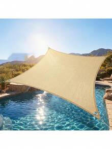 1pc Beige Shade Net, Garden Shade Cloth Beige Shade Net Plant Shade Cover Shade Bench Shade Sail Shade Gazebo Outdoor Swimming Pool Shade Canopy, Available In Multiple Sizes, Made Of UV-Resistant High-Density Polyethylene Material, Suitable For Outdoor, Garden, Balcony, Plants, Camping, Car, Shade Canopy, Etc. - Multiple Styles - View 7