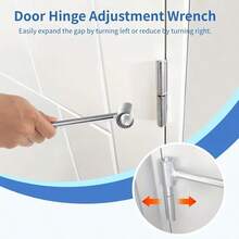 1 chiếc cờ lê điều chỉnh bản lề cửa thương mại tiêu chuẩn, 0,55-0,7 inch, dụng cụ uốn bản lề chịu lực cao. - Cờ lê điều chỉnh khe hở cửa, cỡ nhỏ - 1 chiếc - Xem 5