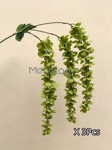 MEHELANY 3/1pc 113cm Artificial Purple Wisteria Flower Wreath, Green Fake Plant Suitable For Home Wedding Party Decor, Floor Vase, Balcony, Wedding Arch, Indoor Living Room Window, Wall, Outdoor Garden Hanging Decor, Valentine's Day, Mother's Day, Spring Party, Back To School - Green - View 8