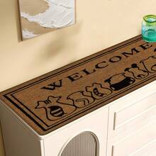 1 pieza Alfombra de cocina de lino con estampado de perro, alfombra, alfombra de baño, felpudo, impresión 3D rectangular, adecuada para sala de estar, dormitorio, pasillo, baño, lavandería - Alfombra de poliéster, decoración del hogar interior y exterior - Multicolor - Ver 6