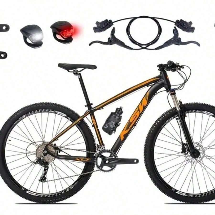 KSW 29-Inch Wheel Bicycle, 9 Speeds, Hydraulic Brakes, Lockout, And 11/40 Cassette. White Color. Frame Size 19. - rosa - 查看 1