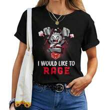 Me gustaría camiseta de mujer para jugadores de mesa de Rage Barbarian Panda. - Negro - Ver 1