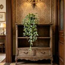 Artificial Plant - Fake Pea Vine, Hanging Potted Plant, Wall-Mounted Shelving Decor, Suitable For Indoor And Outdoor, Living Room Shelves Decoration, Home Decor, Room Decor, Garden Decor, Wall Decor - Gray Peas - View 2