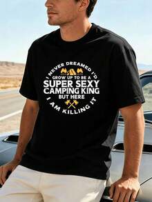 T-shirts i stora storlekar för män - Svart - Visa 2