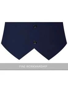 1 buah Rompi Pria Warna Polos, Rompi Jas Kancing Leher V, Cocok untuk Acara Kasual, Bisnis, Tempat Kerja, dan Lainnya (Hanya Rompi) - Navy Blue - View 5