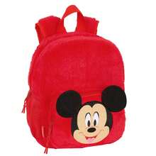 Safta | Disney Mickey Mouse Kindergarten Backpack 22 X 27 X 10 Cm (5.9 Liters), Plush, Soft And Padded For Kids, Top Handle And Front Pocket With Zipper, Side Mesh Pockets, Personal Identification Card - Multicolor - View 1