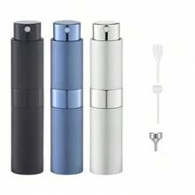 1pc/3pcs 10ml Refillable Perfume Bottle, Refillable Perfume Spray Bottle, Travel Perfume Atomizer, Mini Portable Empty Liquid Container, Travel Essentials, Beach Travel Storage Pouch - Multicolor - View 1