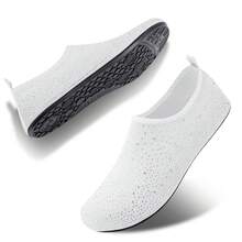 aikwd Unisex Rhinestone Waterproof Shoes, Shiny Non-Slip Water Socks, Quick-Dry Barefoot Swimming Shoes, Suitable For Beach, Yoga, Pool And Outdoor Activities - White - View 12