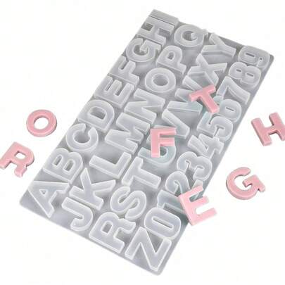 Silicone Letter Resin Mold, Numeric & Alphabetic Jewelry, Silicone Letter Mold For Resin Casting, DIY Handmade, Letter Jewelry Making