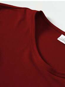 Modern Minimalist T-Shirt. Women's Printed Crew Neck T-Shirt, US-Mexico Clothing Collection. Fashionable Women's Crew Neck Printed T-Shirt With Scotland Football Team Print. A Striking And Versatile Wardrobe Essential. Football Fan Apparel, Cheerleading Clothing. New Sleeves - [紅色的] - 查看 5