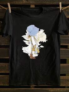 Camiseta unisex de manga corta, para mujerCortoMangaTripulaciónCuelloCamiseta-VeranoPrimaveraBlusa-InformalFloral&RotulaciónImprimirSuperiorconCortoMangaRedondoCuello-MáquinaLavableOpacoCamisa-InformalVestimenta&Superposición de capasPieza-MujeresModa(EnExistencias-RegularLongitud-playerashombre, , , Dazymujer,romwehombres, bohochic,maestrasregalos,camisetaparaconjuntos de mujercon curvasparamu,y2k, - Negro - Ver 6